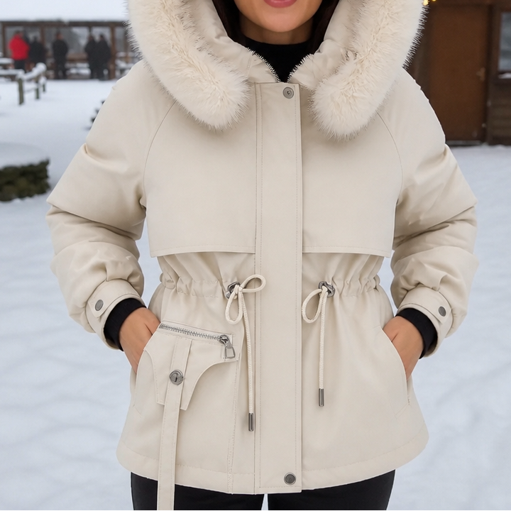 Amalia | Eleganter Wintermantel mit Gürtel