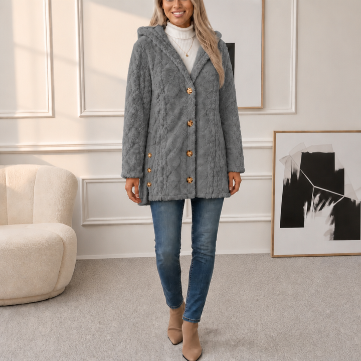 Livia | Kuschelige Strickjacke mit Kapuze