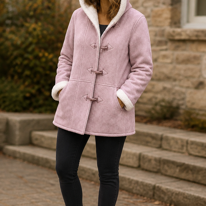Mathilda | Gefütterter Dufflecoat mit Kapuze