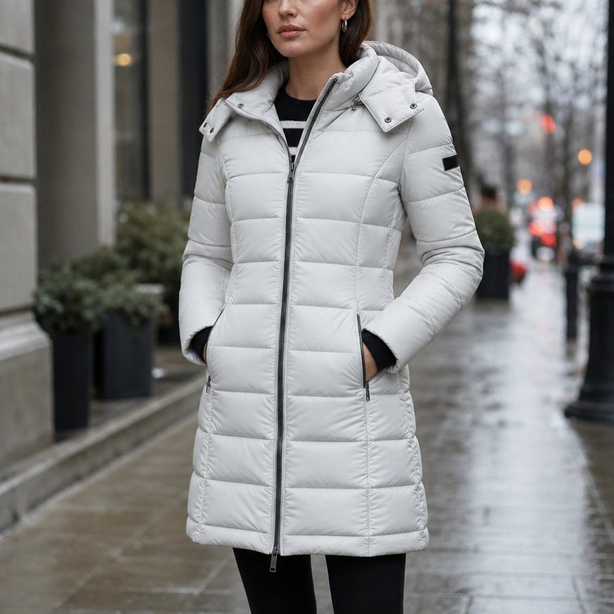Emilia | Gesteppter Wintermantel mit Kapuze