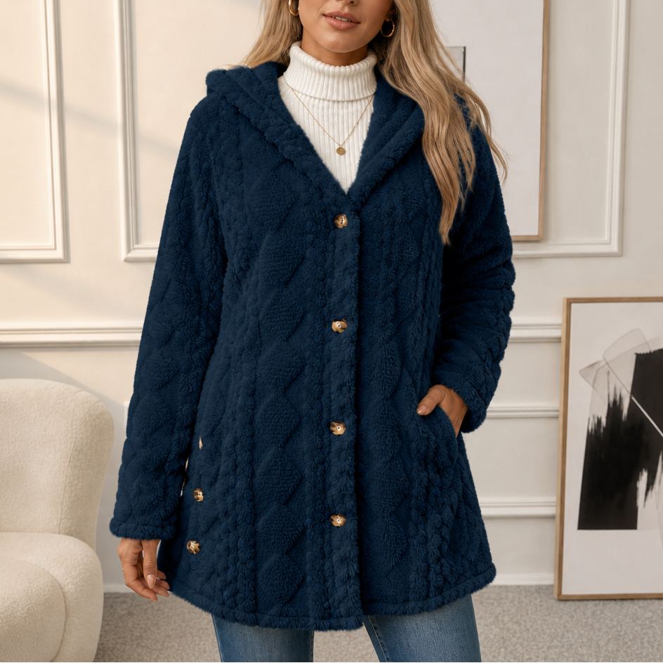 Livia | Kuschelige Strickjacke mit Kapuze