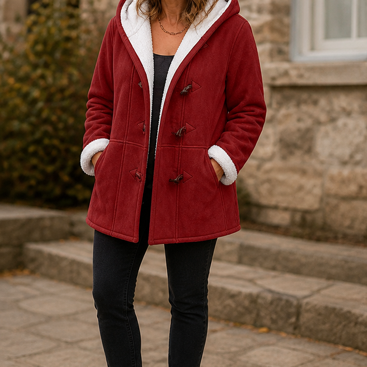 Mathilda | Gefütterter Dufflecoat mit Kapuze