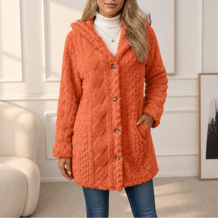 Livia | Kuschelige Strickjacke mit Kapuze