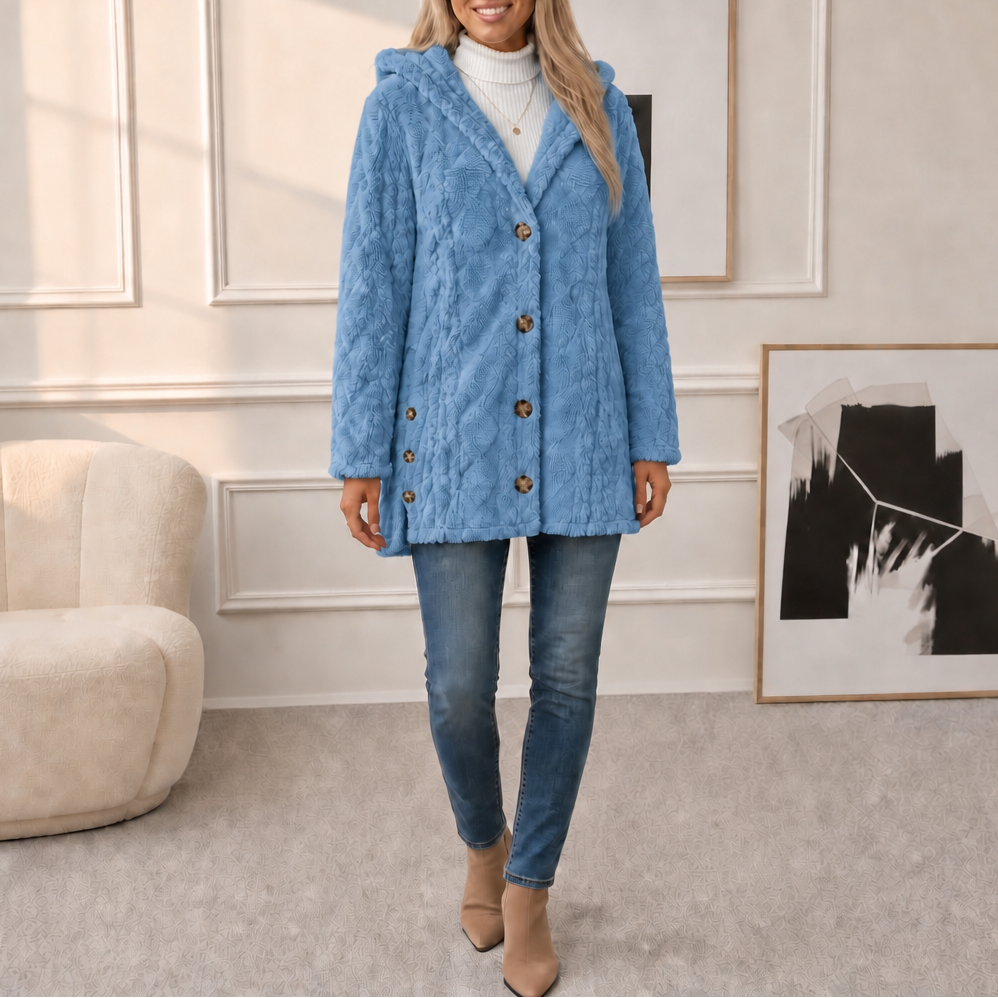 Livia | Kuschelige Strickjacke mit Kapuze