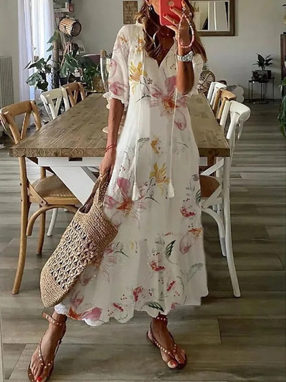 Michaela - Boho Kleid mit Bauchbedeckung für einen entspannten Look