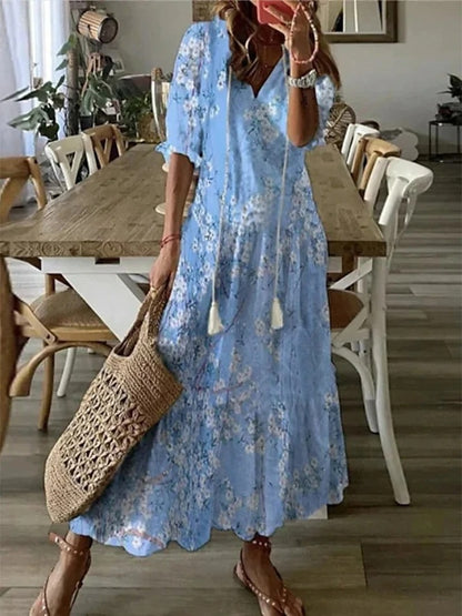 Michaela - Boho Kleid mit Bauchbedeckung für einen entspannten Look