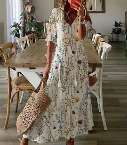 Michaela - Boho Kleid mit Bauchbedeckung für einen entspannten Look