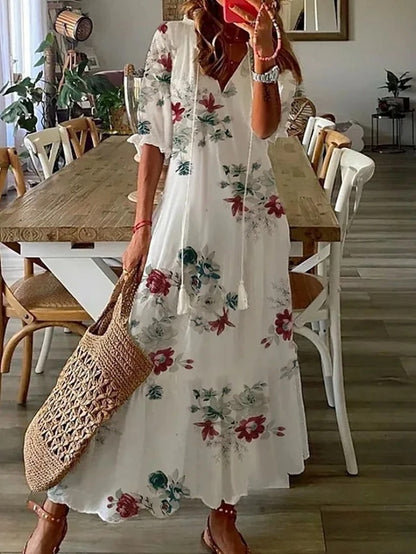 Michaela - Boho Kleid mit Bauchbedeckung für einen entspannten Look