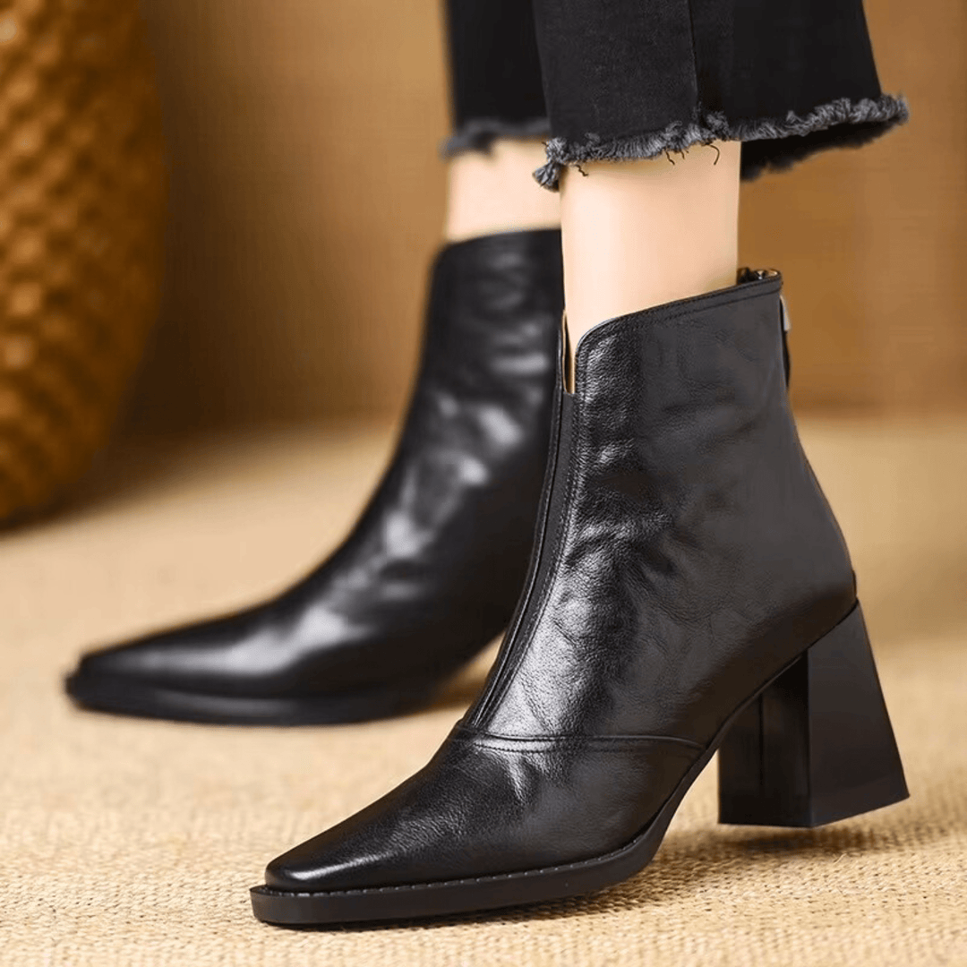 Klaudia - Luxuriöse Stiefeletten mit mittelhohem Absatz