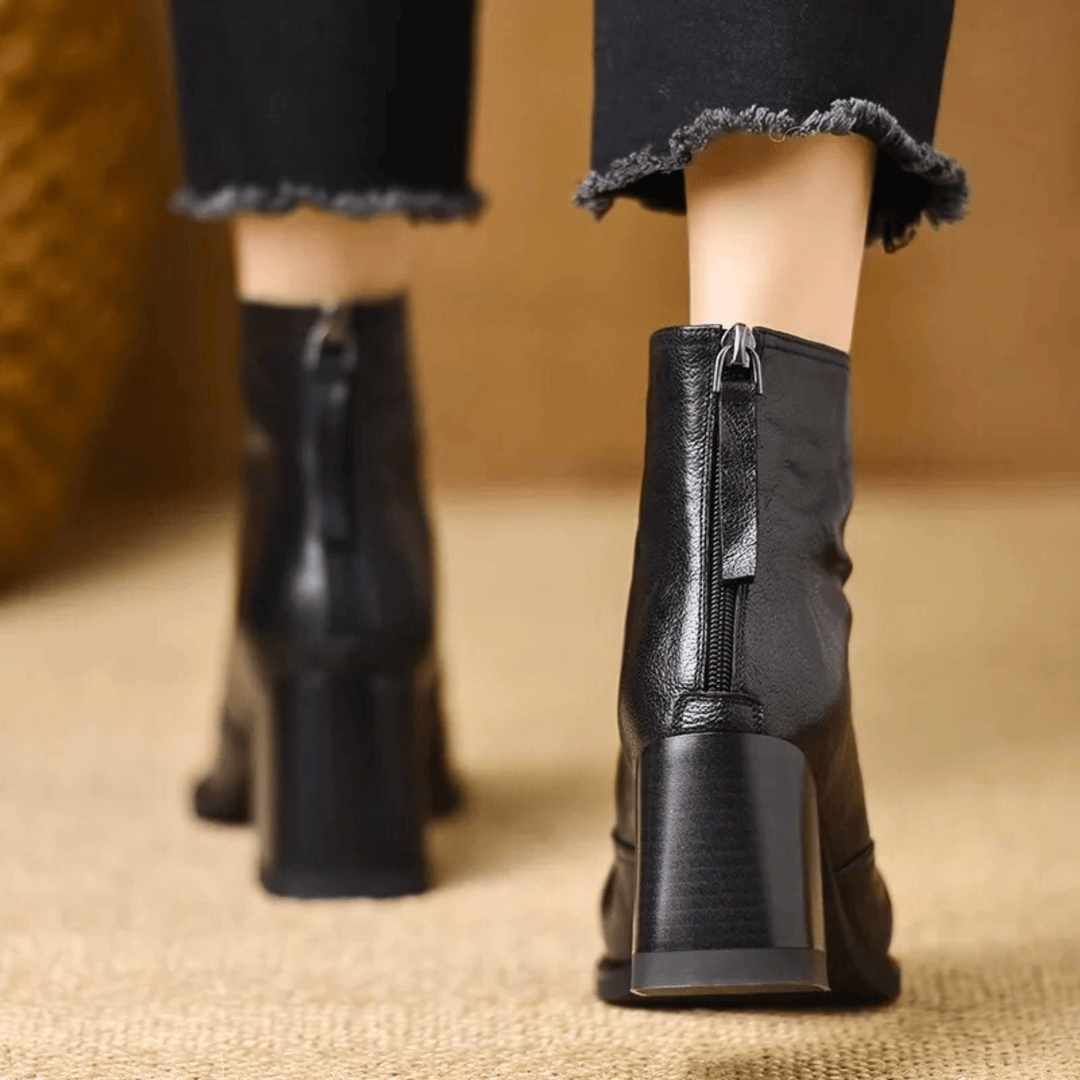 Klaudia - Luxuriöse Stiefeletten mit mittelhohem Absatz